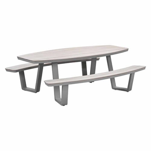 Garden Impressions Bell aluminium picknick set ovaal (220x193 cm) afbeelding