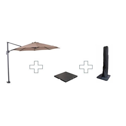 Garden Impressions Zweefparasol Hawaii S met voet en hoes (300 cm) afbeelding