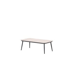  Teramon lounge tafel - 130x70 cm -  carbon black - light teak Vironwood