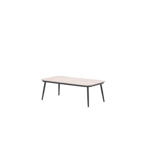 Garden Impressions Teramon lounge tafel - 130x70 cm - carbon black - light teak Vironwood afbeelding