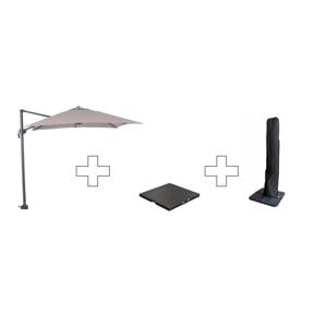 Zweefparasol Hawaii S met voet en hoes (250 x 250 cm)