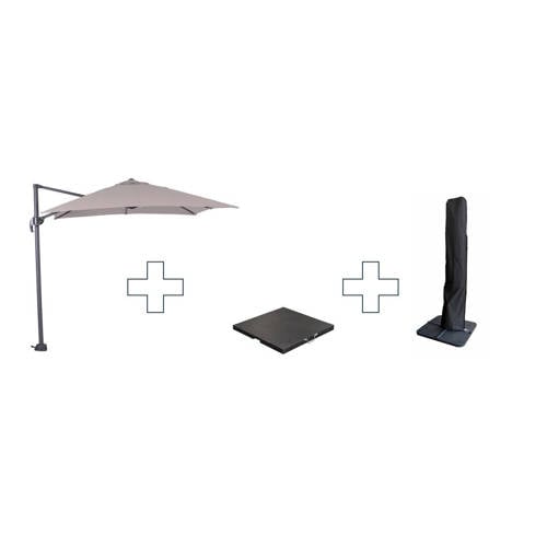 Garden Impressions Zweefparasol Hawaii S met voet en hoes (250 x 250 cm) afbeelding