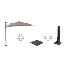 Zweefparasol Hawaii S met voet en hoes (250 x 250 cm)