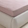 NOUS Living katoenen gestreept hoeslaken (tot 25 cm) - donkerrood