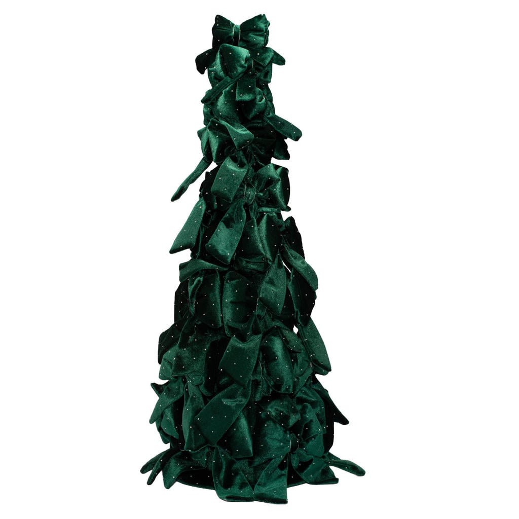 Vondels boom met strikken en diamenten (groen) (60 cm)