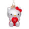Vondels kerstornament Hello Kitty met hart