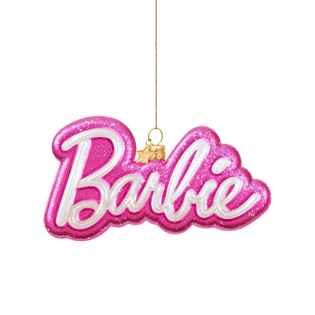 Vondels kerstornament Barbie logo