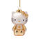 Vondels kerstornament Hello Kitty baby goud