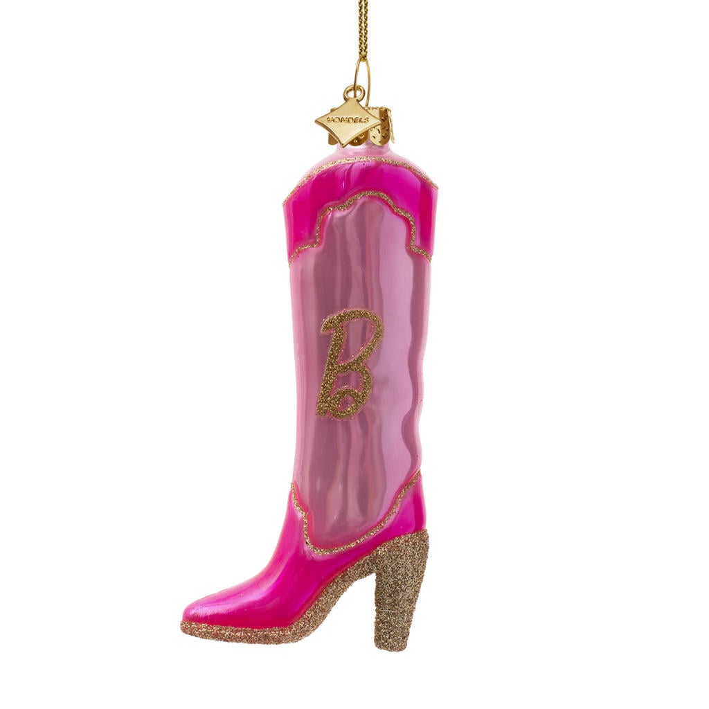 Vondels kerstornament Barbie cowboylaars