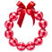 Vondels krans (rood/perzik) (35.5cm)