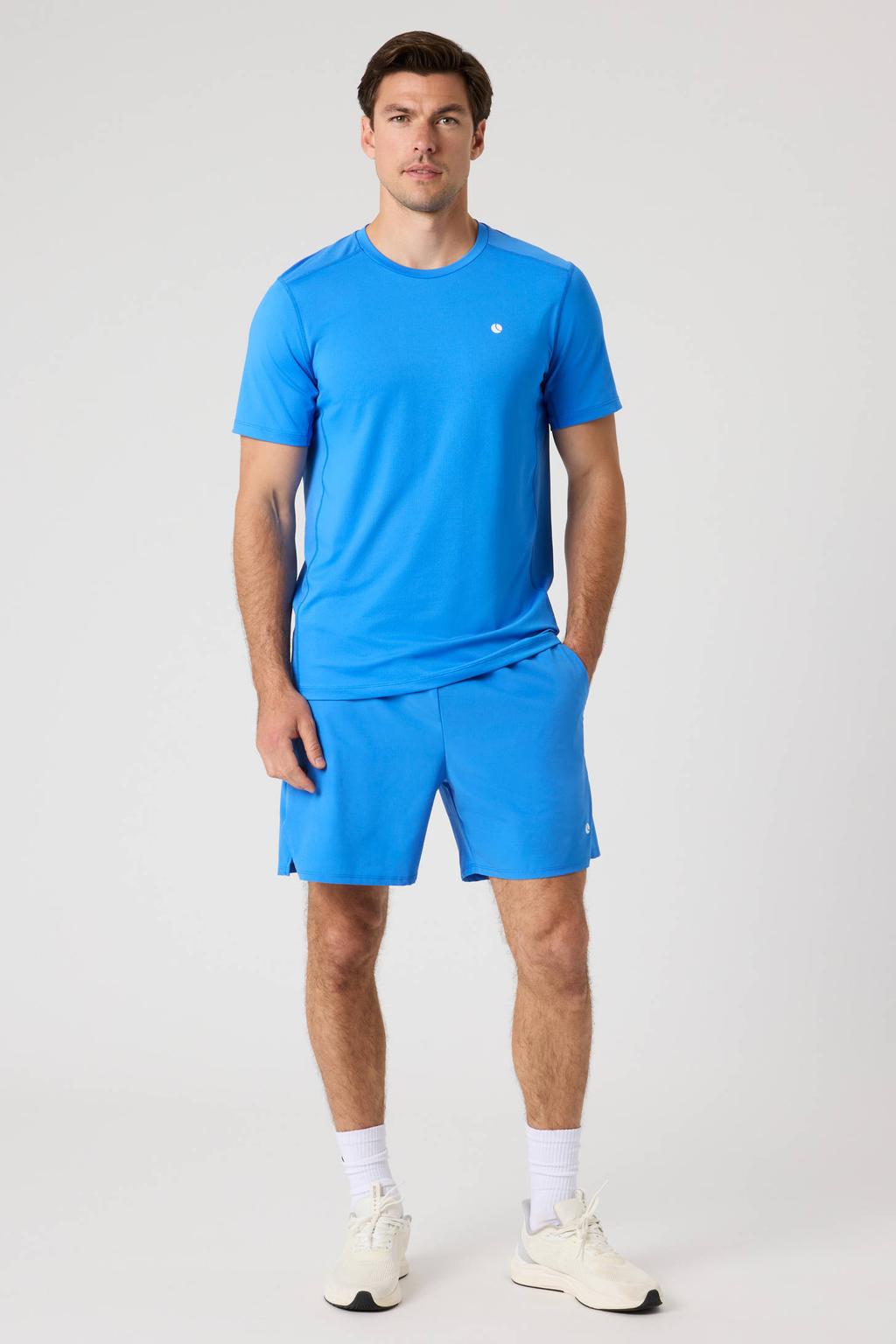Blauwe heren Björn Borg sportshort racquet van polyester met regular fit, regular waist en effen