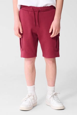 regular waist sweatshort donkerrood