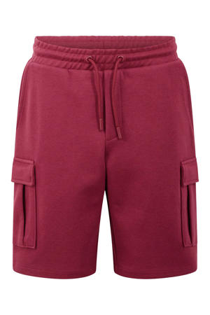 regular waist sweatshort donkerrood