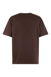 thumbnail: Shoeby Studio relaxed T-shirt met backprint donkerbruin