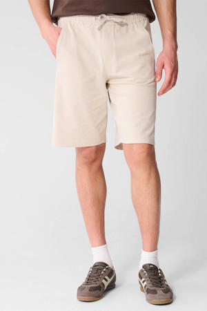relaxed regular waist sweatshort beige