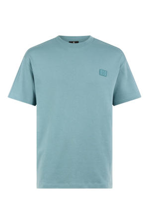 regular fit T-shirt met logo - donkergroen