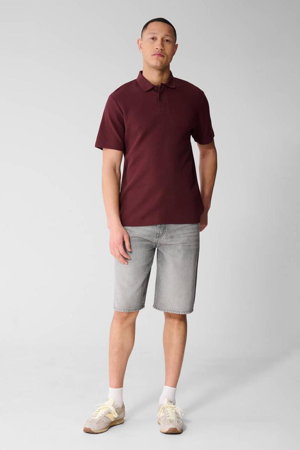 Shoeby denim relaxed regular waist short grijs