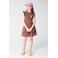 Shoeby midi rok broderie bruin