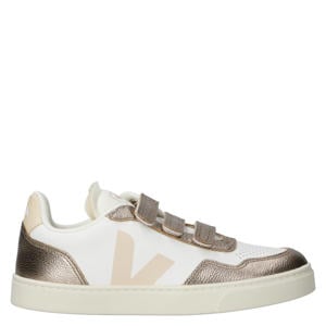 Small V-90 leren sneakers wit/brons