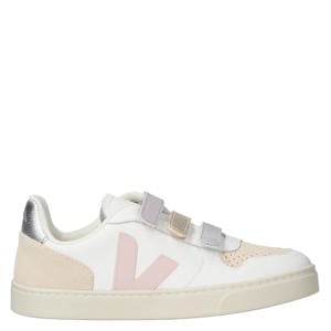 Small V-10 leren sneakers wit