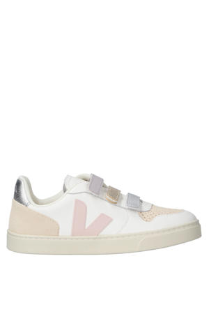 Small V-10 leren sneakers wit