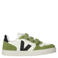 Veja Small V-10 leren sneakers wit/groen