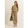 Expresso wide leg broek travelstof kakigroen