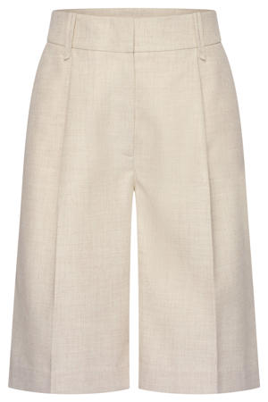 wide leg high waist bermuda short ecru