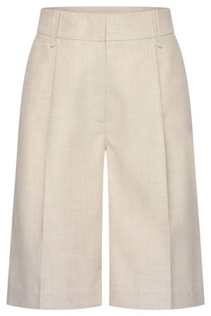 wide leg high waist bermuda short ecru