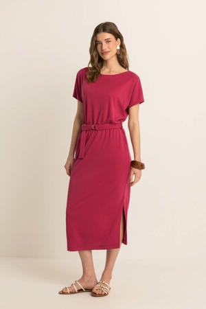 midi jurk rood