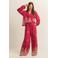 Expresso wide leg high waist broek rood