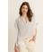 Expresso top met lurex crème