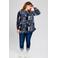 STUDIO blouse Plus Size met print - donkerblauw