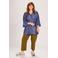 STUDIO gestreepte blouse Plus Size - blauw