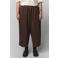 Gozzip linnen wide leg broek - bruin