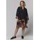 Gozzip gebloemde korte jurk Plus Size - zwart
