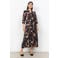 Soyaconcept viscose gebloemde blousejurk - zwart
