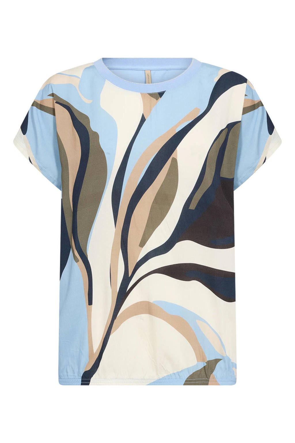 Soyaconcept top met print - lichtblauw