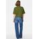 PIECES vest met wol gebreid - olijfgroen