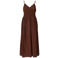 Selected Women viscose zomerjurk met plooien - roodbruin