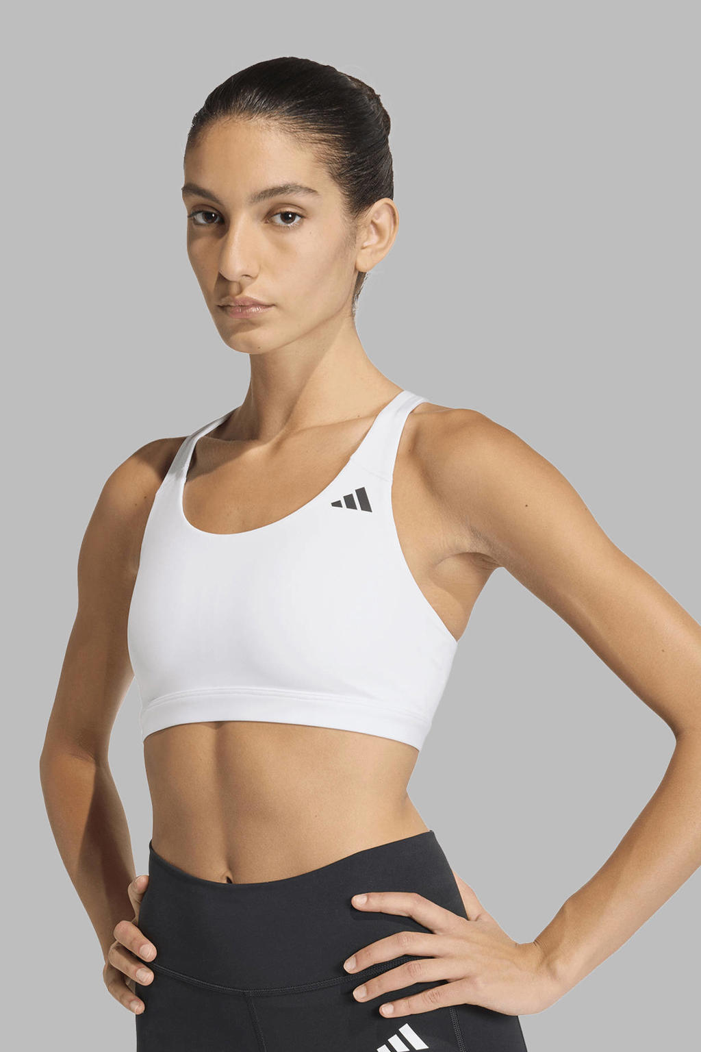 adidas Performance sport-bh medium support Optimé- wit