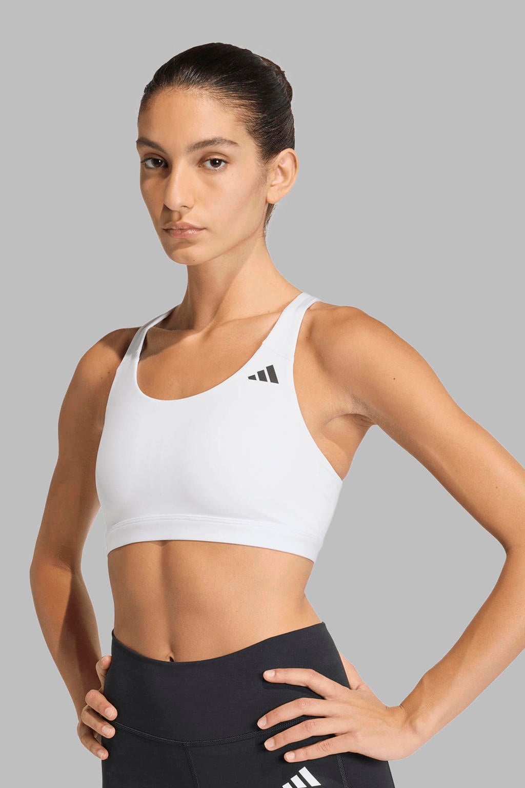 adidas Performance sport-bh medium support Optimé- wit