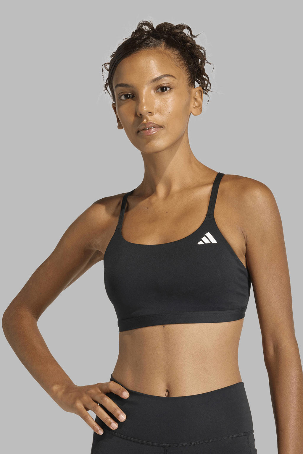 adidas Performance sport-bh light support Optimé - zwart