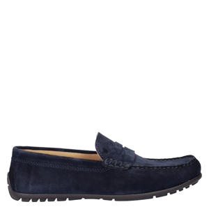 Imola suède mocassins donkerblauw