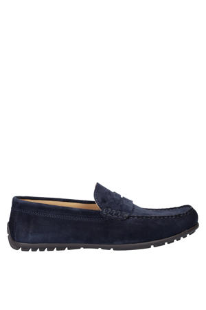 Imola suède mocassins donkerblauw