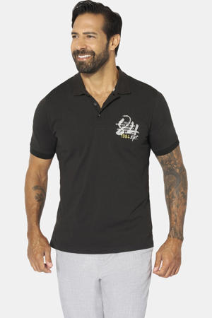 +FIT Collectie regular polo MAUNOR zwart