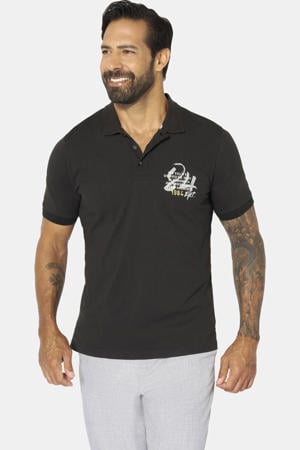 +FIT Collectie regular polo MAUNOR zwart
