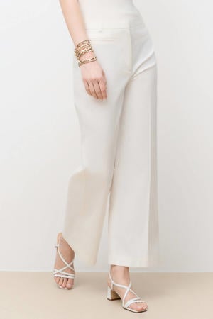 wide leg high waist broek ecru
