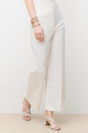 wide leg high waist broek ecru