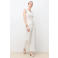 Caroll wide leg high waist broek ecru